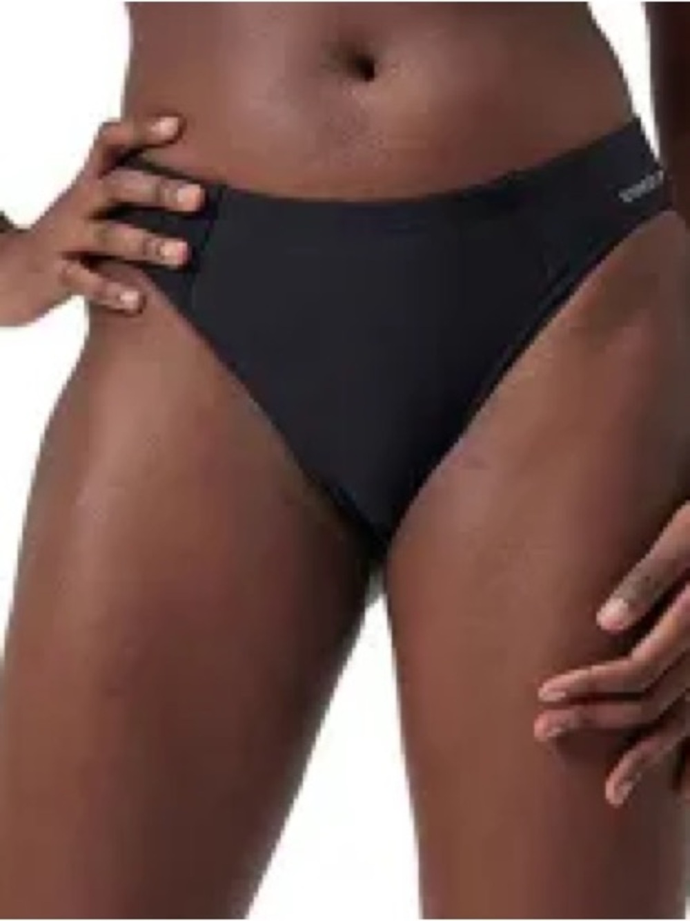 Speedo Vintage 90s Y2K Black Bikini Swim Bottoms Size 8 high rise leg waist EUC
